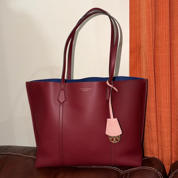 🔥🔥🔥Tory Burch Triple Perry Leather Tote Shoulder Bag - Picture 7 of 16
